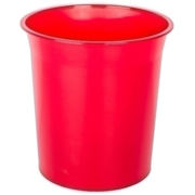 OLEF PAPELERA PLASTICO TRANSLUCIDO 16L ROJO PTRRO